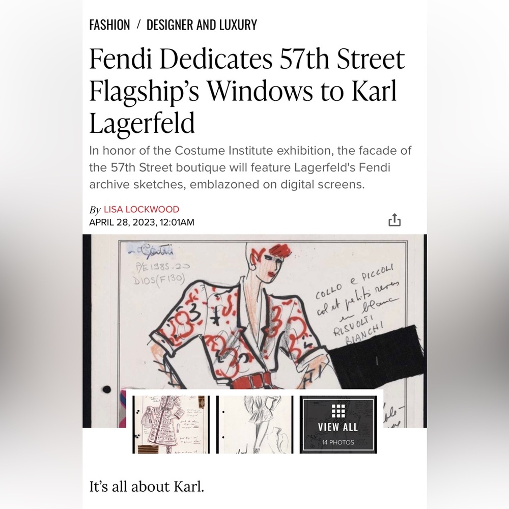 Rare FENDI bag by Designer, Karl Lagerfeld, circa 1970